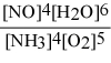 <strong>What is the equilibrium constant expression for: 4 NH3(g) + 5 O2(g) ⇌ 4 NO(g) + 6 H2O(g)</strong> A) B) C) D) E)
