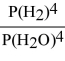 <strong>For the reaction: 3 Fe(s) + 4 H2O(g) ⇌ Fe3O4(s) + 4 H2(g) Write the expression for Kp.</strong> A) B) C) D) E)