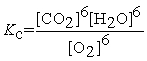 <strong>Write the equilibrium constant expression for the following reaction: 6 CO2(g) + 6 H2O(l) ⇌ C6H12O6(s) + 6 O2(g)</strong> A) B) C) D) E)
