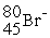 <strong>An anion has 45 neutrons and 36 electrons. If it has a -1 charge, what is its correct symbol?</strong> A) B) C) D) E)