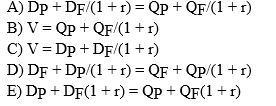 The intertemporal budget constraint is defined as: