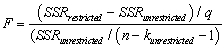 <strong>The homoskedasticity-only F-statistic is given by the following formula</strong> A) B) C) D)