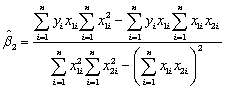 In the multiple regression model with two explanatory variables Yi = β0 + β1X1i + β2X2i + ui the OLS estimators for the three parameters are as follows (small letters refer to deviations from means as in zi = Zi - ): You have collected data for 104 countries of the world from the Penn World Tables and want to estimate the effect of the population growth rate (X1i)and the saving rate (X2i)(average investment share of GDP from 1980 to 1990)on GDP per worker (relative to the U.S. )in 1990.The various sums needed to calculate the OLS estimates are given below: = 33.33; = 2.025; =17.313 = 8.3103; = .0122; = 0.6422 = - 0.2304; = 1.5676; = -0.0520 The heteroskedasticity-robust standard errors of the two slope coefficients are 1.99 (for population growth)and 0.23 (for the saving rate).Calculate the 95% confidence interval for both coefficients.How many standard deviations are the coefficients away from zero?