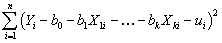 <strong>In the multiple regression model Yi = β0 + β1X1i+ β2 X2i + ...+ βkXki + ui,i = 1,... ,n,the OLS estimators are obtained by minimizing the sum of</strong> A)squared mistakes in   B)squared mistakes in   C)absolute mistakes in   D)squared mistakes in   <div style=padding-top: 35px> 