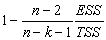 <strong>The adjusted R2,or   ,is given by</strong> A)   B)   C)   D)   <div style=padding-top: 35px> 