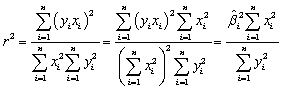The regression R2 =   ,where ESS is given by   .But   i =   0 +   1Xi and   =   0 +   1   .Hence (   i -   )2 =   (Xi -   )2 and therefore ESS =     .Using small letters to indicate deviations from mean,i.e. ,zi = Zi -   ,we get that the regression R2 =   .The square of the correlation coefficient is   .Hence the two are the same.Correlation does not imply causation.Income is a regressor in the consumption function,yet consumption enters on the right-hand side of the GDP identity.Regressing the weight of individuals on the height is a situation where causality is without doubt,since the author of this test bank should be seven feet tall otherwise.The authors of the textbook use weather data to forecast orange juice prices later in the text.