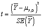 <strong>The t-statistic is defined as follows:</strong> A) . B) . C) . D)1.96.