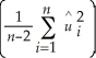 <strong>E </strong> A)is the expected value of the homoskedasticity only standard errors. B)= . C)exists only asymptotically. D)= /(n-2).