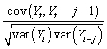 <strong>The jth autocorrelation coefficient is defined as</strong> A) . B) . C) . D) .