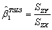 <strong>When there is a single instrument and single regressor,the TSLS estimator for the slope can be calculated as follows:</strong> A) . B) . C) . D) .