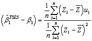 <strong>(Requires Appendix material)The relationship between the TSLS slope and the corresponding population parameter is:</strong> A) . B) . C) . D) .