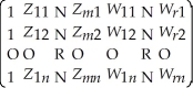 (Requires Matrix Algebra)The population multiple regression model can be written in matrix form as Y = Xβ + U where Y =   ,U =   ,X =   ,and β =   Note that the X matrix contains both k endogenous regressors and (r +1)included exogenous regressors (the constant is obviously exogenous). The instrumental variable estimator for the overidentified case is   where Z is a matrix,which contains two types of variables: first the r included exogenous regressors plus the constant,and second,m instrumental variables. Z =   It is of order n × (m+r+1). For this estimator to exist,both (   Z)and [   Z(   Z)-1   X] must be invertible.State the conditions under which this will be the case and relate them to the degree of overidentification.<div style=padding-top: 35px> 