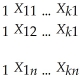 (Requires Matrix Algebra)Consider the time and entity fixed effect model with a single explanatory variable Yit = β0 + β1Xit + D2i + ...+ Dni + δ2B2t + ...+ δTBTt + uit, For the case of n = 4 and T = 3,write this model in the form Y = Xβ + U,where,in general, Y = ,U = ,X = = ,and β = How would the X matrix change if you added two binary variables,D1 and B1? Demonstrate that in this case the columns of the X matrix are not independent.Finally show that elimination of one of the two variables is not sufficient to get rid of the multicollinearity problem.In terms of the OLS estimator, = ( X)-1 Y,why does perfect multicollinearity create a problem?