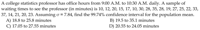 Find the requested confidence interval.