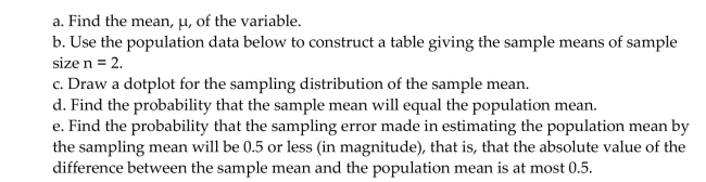 Provide an appropriate response. Population data: 3, 4, 5, 6, 7.