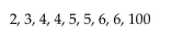 Provide an appropriate response. Roughly speaking, the standard deviation indicates how far, on average, the observations are from the mean. Do you think that for the data set below the standard deviation will give a good indication of the typical deviation from the mean? What drawback of the standard deviation is illustrated by this example?
