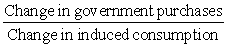 <strong>The government purchases multiplier is defined as</strong> A)   B)   C)   D)   <div style=padding-top: 35px> 