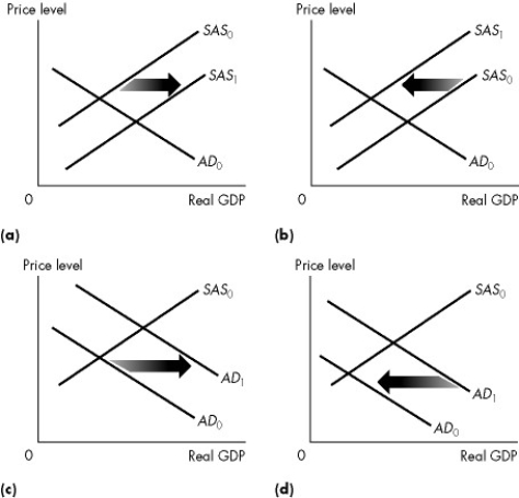 <strong>Use the figure below to answer the following questions. Figure 26.2.1 Refer to Figure 26.2.1.Which graph illustrates what happens when the quantity of money increases?</strong> A)(a) B)(b) C)(c) D)(d) E)(a)and (b)