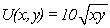 <strong>Which of the following utility functions represent the same preferences as ?</strong> A) . B)U(x,y)= x <font face=symbol></font> y. C)U(x,y)= ln x + ln y. D)All of these represent the same preferences.