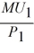 In equilibrium, we know that   =   =   =   . Since P<sub>2</sub> = 2P<sub>1</sub>, we know we need a bundle such that MU<sub>2</sub> = 2MU<sub>1</sub>. This only occurs at bundle C. In fact, the marginal utility per dollar across all goods are equivalent for bundle C. Bundle C is the optimal choice.