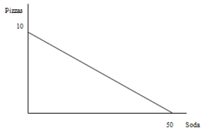 The budget constraint is drawn below.