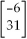 <strong>Multiply matrix   by   .</strong> A)[31 -6] B)   C)[-6 31] D)   E)None of the above <div style=padding-top: 35px> 