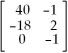 <strong>Multiply matrix by .</strong> A) B) C) D) E)None of the above