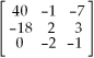 <strong>Multiply matrix by .</strong> A) B) C) D) E)None of the above