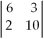 <strong>The value of the determinant is</strong> A)60. B)6. C)54. D)21. E)None of the above