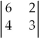 <strong>The value of the determinant is</strong> A)6243. B)24. C)15. D)10. E)None of the above