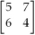 <strong>  [1 5] =</strong> A)   B)   C)[0] D)[40 26] E)None of the above <div style=padding-top: 35px> 