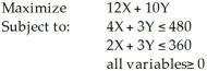 <strong>Consider the following linear programming problem: The maximum possible value for the objective function is</strong> A)360. B)480. C)1520. D)1560. E)None of the above