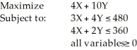 Consider the following linear programming problem: The feasible corner points are (48,84), (0,120), (0,0), (90,0). What is the maximum possible value for the objective function?