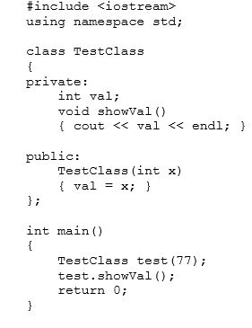<strong>What is the output of the following program?  </strong> A)The program runs, but with no output. B)77 C)0 D)The program will not compile. <div style=padding-top: 35px> 