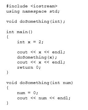 <strong>What is the output of the following program? </strong> A) B) C) D)