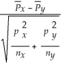 <strong>Consider a standard model with a random sample of n<sub>x</sub> observations from a population with a proportion P<sub>x</sub> of successes and a second independent random sample of n<sub>y</sub> observations from a population with a proportion P<sub>y</sub> of successes.Which of the following formulas illustrates normally distributed random variables when testing the difference between two population proportions?</strong> A)Z = B)Z = C)Z = D)Z =