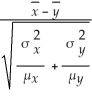 <strong>Consider independent random samples from two normally distributed populations.The first population has a mean of μ<sub>x</sub> and a variance of and we obtain a random sample of size n<sub>x</sub>.The second population has a mean of μ<sub>y</sub> and a variance of And we obtain a random sample of size n<sub>y</sub>.The sample means are denoted by And )Which of the following formulae calculates the random variable,Z?</strong> A)Z = B)Z = C)Z = D)Z =