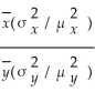 <strong>Consider independent random samples from two normally distributed populations.The first population has a mean of μ<sub>x</sub> and a variance of and we obtain a random sample of size n<sub>x</sub>.The second population has a mean of μ<sub>y</sub> and a variance of And we obtain a random sample of size n<sub>y</sub>.The sample means are denoted by And )Which of the following formulae calculates the random variable,Z?</strong> A)Z = B)Z = C)Z = D)Z =