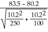 <strong>Assuming the independent samples procedure was used,which of the following is the correct test statistic.</strong> A)Z = B)Z = C)Z = D)Z =
