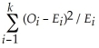The figures used in calculating the test statistic X<sup>2</sup> = are the observed and expected numbers in each of the k categories.However,it is correct,for example,to use instead the percentages of sample members in each category.