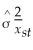 An unbiased estimation procedure for the variance of the estimator of the overall population mean yields the point estimate = .