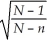 <strong>The finite population correction factor is</strong> A) . B) . C) . D) .