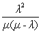 <strong>Use the model assumptions given below to answer the following question(s). Assume Poisson arrivals with a mean arrival rate λ,exponential service times with mean service rate μ,a single server,and an FCFS queue discipline. The formula that is used to determine the average number of customers in the system (L)is ________.</strong> A)L = B)L = C)L = D)L =