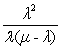 Use the data below to answer the following question(s). Given: λ = customer arrival rate; μ = customer service rate; L = number of customers in the system; L<sub>q</sub> = number of customers in the queue. -The formula to calculate L<sub>q</sub> in an FCFS system,L<sub>q</sub> = ,is not valid if μ < λ.