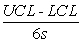 <strong>The process capability index is calculated by ________.</strong> A) B) C) D)