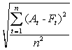 <strong>If A<sub>t</sub> is the actual value of the time series at time t,F<sub>t</sub> is the forecast value for time t,and n is the number of forecast values,the formula used to calculate the root mean square of errors is ________.</strong> A)RMSE = B)RMSE = C)RMSE = D)RMSE =