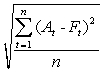 <strong>If A<sub>t</sub> is the actual value of the time series at time t,F<sub>t</sub> is the forecast value for time t,and n is the number of forecast values,the formula used to calculate the root mean square of errors is ________.</strong> A)RMSE = B)RMSE = C)RMSE = D)RMSE =
