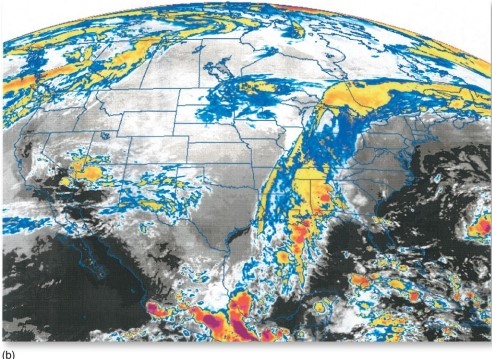The gap over Wisconsin separating the major cloud regions is a result of the