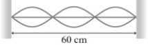 <strong>A standing wave is oscillating at 690 Hz on a string, as shown in the figure. What is the speed of traveling waves on this string? </strong> A) 280 m/s B) 410 m/s C) 210 m/s D) 140 m/s
