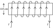 <strong>A solenoid is wound with 970 turns on a form 4.0 cm in diameter and 50 cm long. The windings carry a current I in the sense that is shown in the figure. The current produces a magnetic field, of magnitude 4.3 mT, near the center of the solenoid. Find the current in the solenoid windings. (μ<sub>0</sub> = 4π × 10<sup>-7</sup> T ∙ m/A) </strong> A) 1.8 A B) 1.5 A C) 1.3 A D) 2.2 A E) 2.0 A